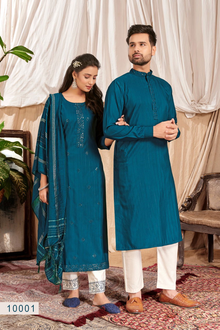 Royal Couple 10 New Stylish Festive Wear Designer Couple Kurta Collection